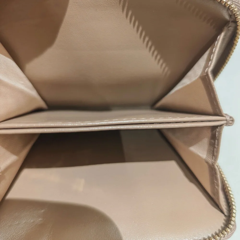 Christian Dior Light Pink Calfskin Coin and Card Holder